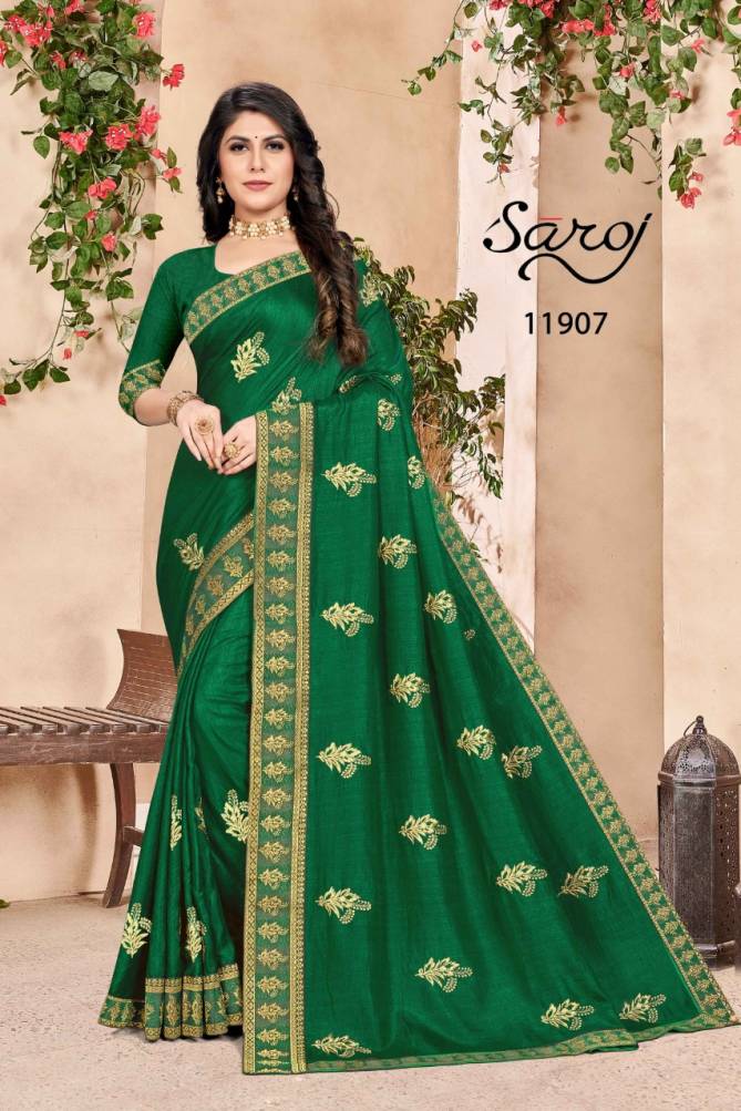 Saroj Samriddhi 2 Heavy Embroidery Fancy Festive Wear Silk Saree Collection